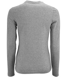 SOL'S Ladies Imperial Long Sleeve T-Shirt 02075 - 02075 Grey Marl Back