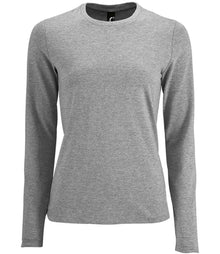 SOL'S Ladies Imperial Long Sleeve T-Shirt 02075 - Grey Marl