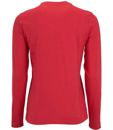 SOL'S Ladies Imperial Long Sleeve T-Shirt 02075 - 02075 Red Back