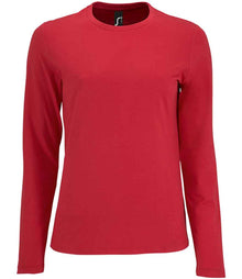 SOL'S Ladies Imperial Long Sleeve T-Shirt 02075 - Red