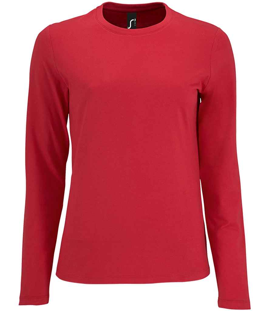 SOL'S Ladies Imperial Long Sleeve T-Shirt 02075 - Red