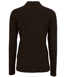 SOL'S Ladies Perfect Long Sleeve Piqué Polo Shirt 02083 - 02083 Black Back