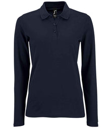 SOL'S Ladies Perfect Long Sleeve Piqué Polo Shirt 02083 - French Navy