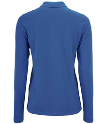 SOL'S Ladies Perfect Long Sleeve Piqué Polo Shirt 02083 - 02083 Royal Blue Back