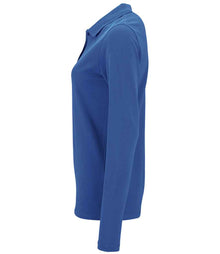 SOL'S Ladies Perfect Long Sleeve Piqué Polo Shirt 02083 - 02083 Royal Blue Side