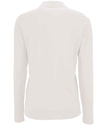 SOL'S Ladies Perfect Long Sleeve Piqué Polo Shirt 02083 - 02083 White Back