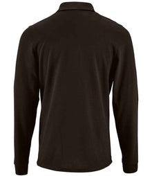 SOL'S Perfect Long Sleeve Piqué Polo Shirt 02087 - 02087 Black Back