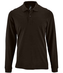 SOL'S Perfect Long Sleeve Piqué Polo Shirt 02087 - Black