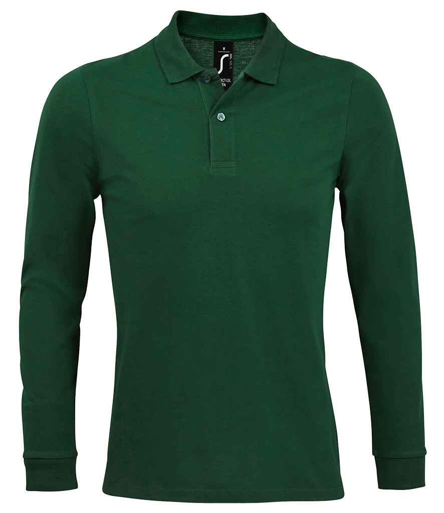 SOL'S Perfect Long Sleeve Piqué Polo Shirt 02087 - Bottle Green