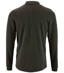 SOL'S Perfect Long Sleeve Piqué Polo Shirt 02087 - 02087 Charcoal Marl Back