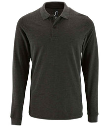SOL'S Perfect Long Sleeve Piqué Polo Shirt 02087 - Charcoal Marl