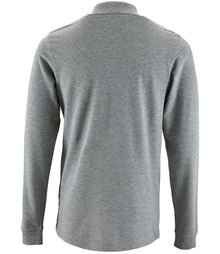SOL'S Perfect Long Sleeve Piqué Polo Shirt 02087 - 02087 Grey Marl Back