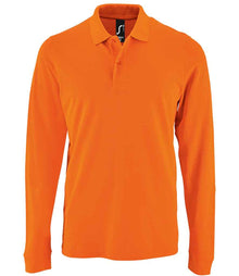 SOL'S Perfect Long Sleeve Piqué Polo Shirt 02087 - Orange