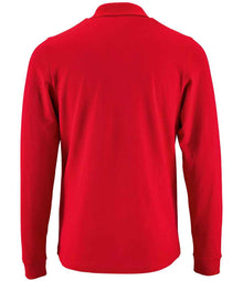 SOL'S Perfect Long Sleeve Piqué Polo Shirt 02087 - 02087 Red Back