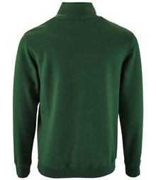 SOL'S Stan Contrast Zip Neck Sweatshirt 02088 - 02088 Bottle Green Back