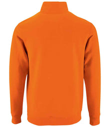 SOL'S Stan Contrast Zip Neck Sweatshirt 02088 - 02088 Orange Back