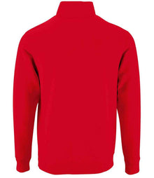 SOL'S Stan Contrast Zip Neck Sweatshirt 02088 - 02088 Red Back