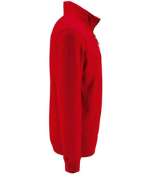 SOL'S Stan Contrast Zip Neck Sweatshirt 02088 - 02088 Red Side