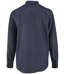 SOL'S Barry Long Sleeve Denim Shirt 02100 - 02100 Denim Brut Back
