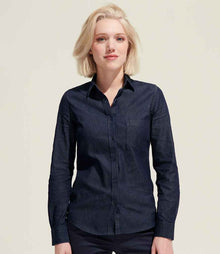SOL'S Ladies Barry Denim Shirt 02101 - 02101 Denim Brut Model