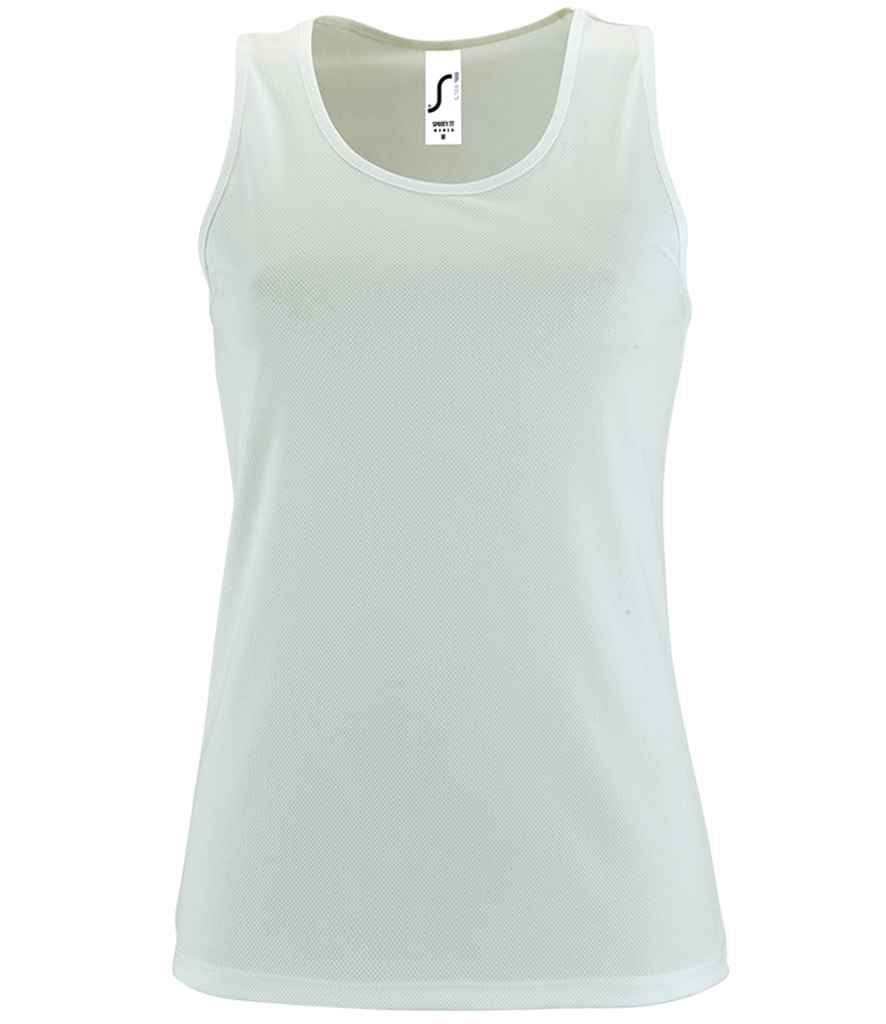 SOL'S Ladies Sporty Performance Tank Top 02117 - White