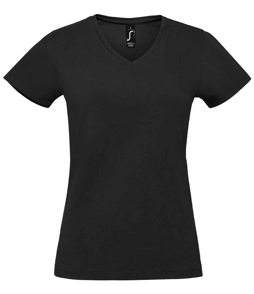 SOL'S Ladies Imperial V Neck T-Shirt 02941 - Deep Black