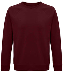 SOL'S Unisex Space Organic Raglan Sweatshirt 03567 - Burgundy
