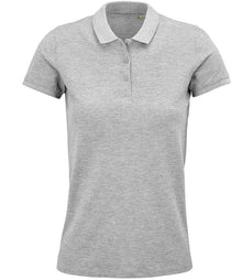 SOL'S Ladies Planet Organic Piqué Polo Shirt 03575 - Grey Marl