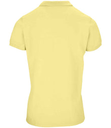 SOL'S Ladies Planet Organic Piqué Polo Shirt 03575 - 03575 Light Yellow Back