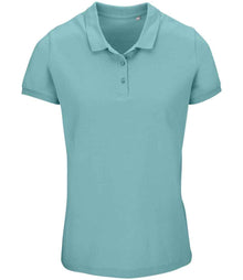 SOL'S Ladies Planet Organic Piqué Polo Shirt 03575 - Pool Blue