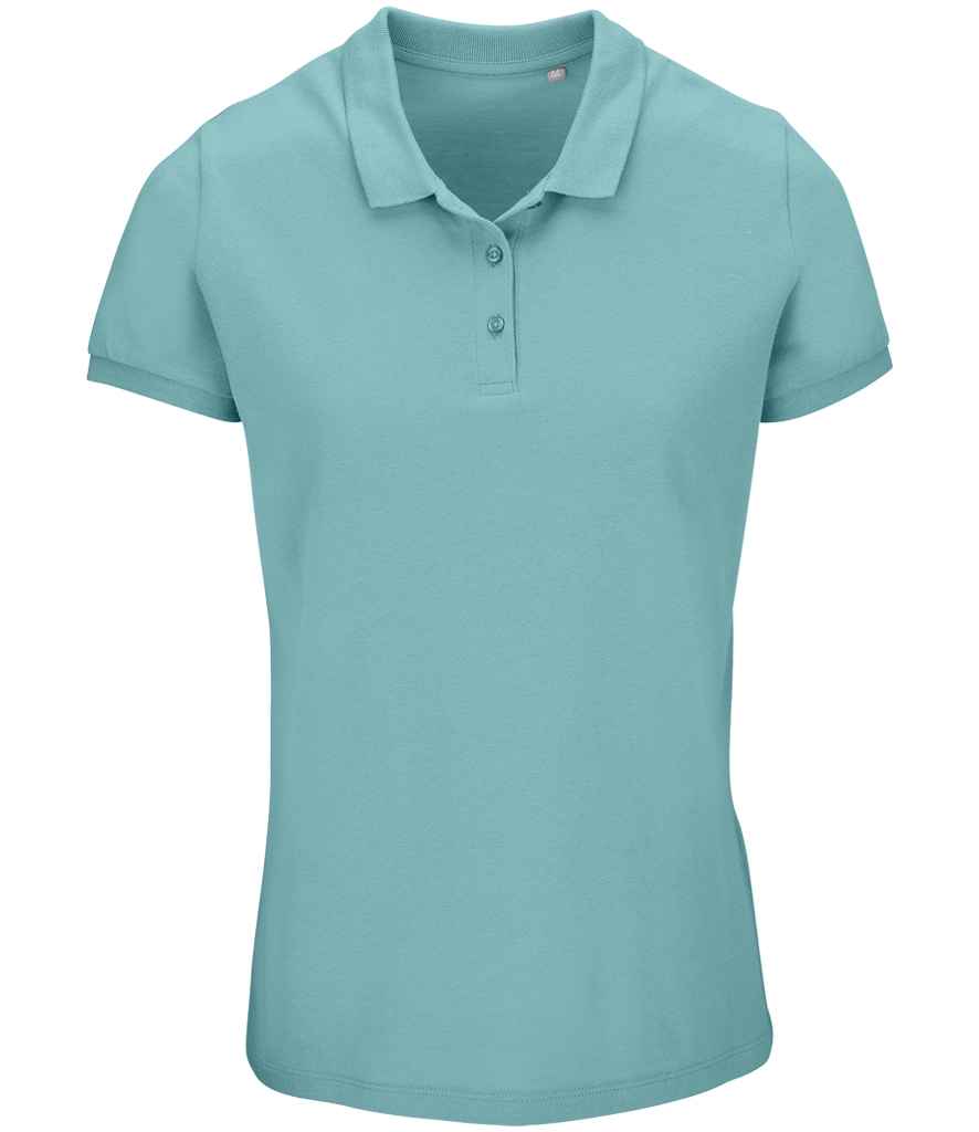 SOL'S Ladies Planet Organic Piqué Polo Shirt 03575 - Pool Blue