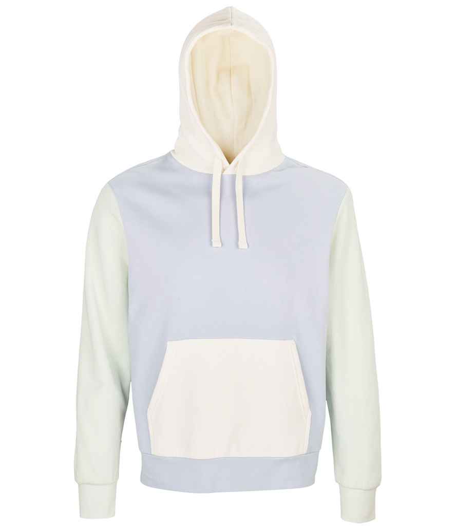 SOL'S Unisex Collins Organic Contrast Hoodie 03818 - Creamy Blue