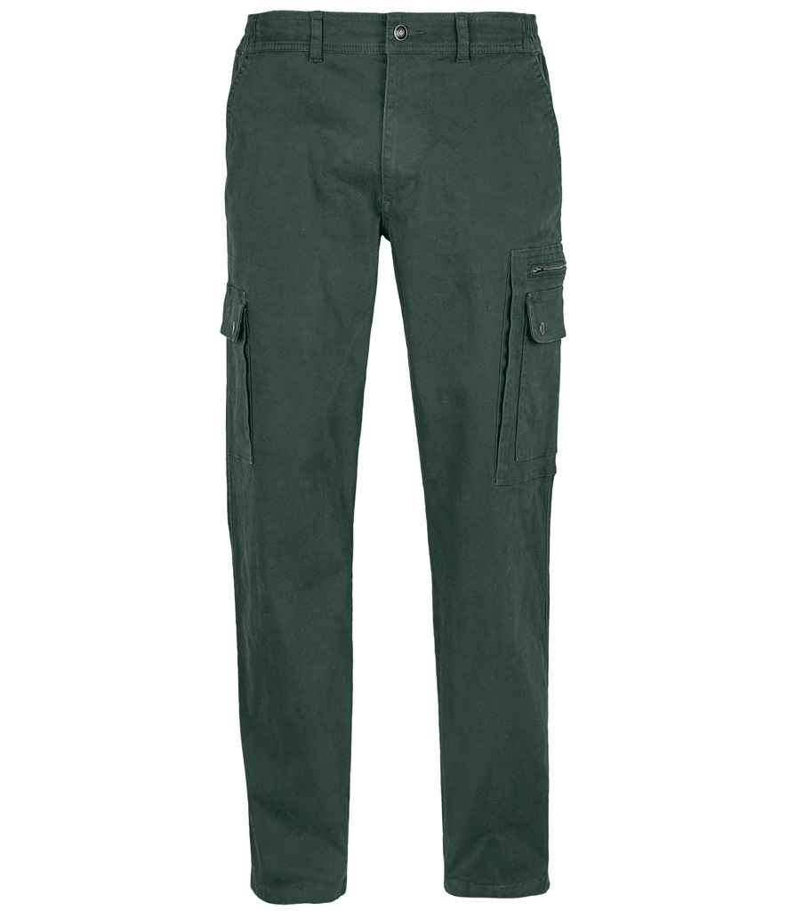 SOL'S Docker Stretch Cargo Trousers 03820 - Forest Green