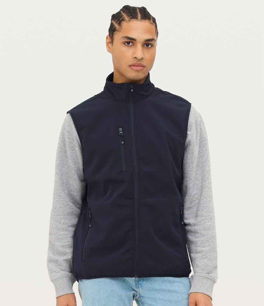 SOL'S Falcon Recycled Soft Shell Bodywarmer 03825 - 03825 Abyss Blue Model