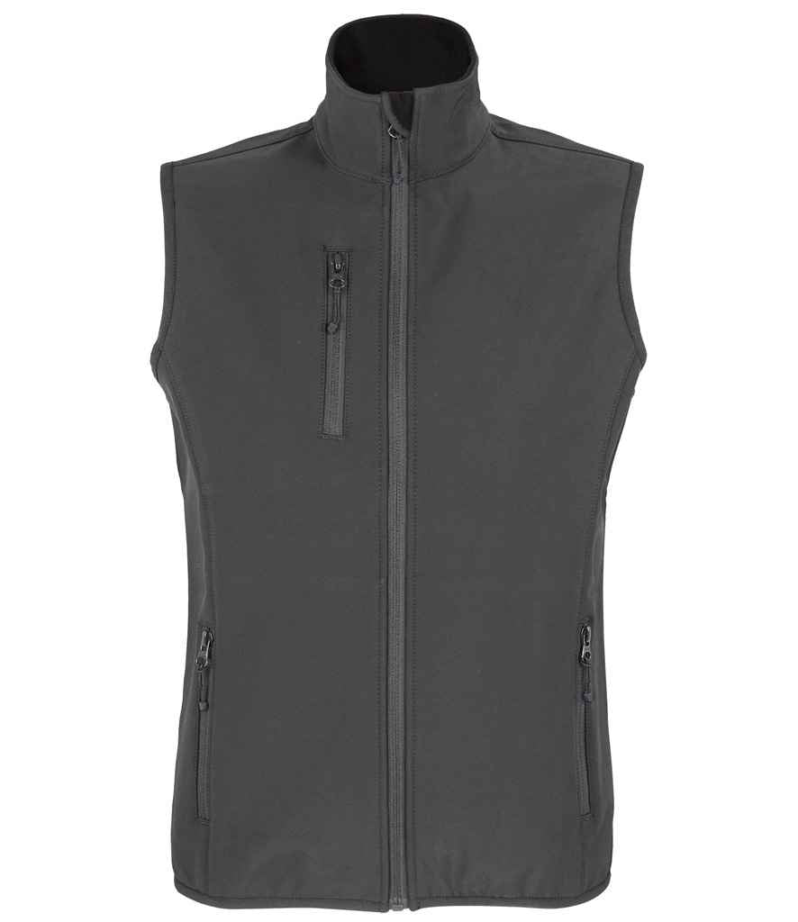 SOL'S Ladies Falcon Recycled Soft Shell Bodywarmer 03826 - Charcoal