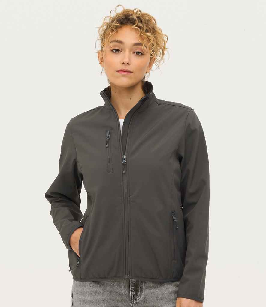 SOL'S Ladies Falcon Recycled Soft Shell Jacket 03828 - 03828 Charcoal Model