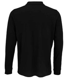 SOL'S Unisex Prime Long Sleeve Piqué Polo Shirt 03983 - 03983 Black Back