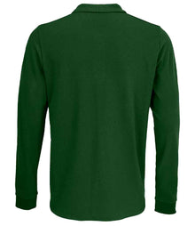 SOL'S Unisex Prime Long Sleeve Piqué Polo Shirt 03983 - 03983 Bottle Green Back