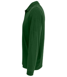 SOL'S Unisex Prime Long Sleeve Piqué Polo Shirt 03983 - 03983 Bottle Green Side