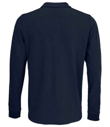SOL'S Unisex Prime Long Sleeve Piqué Polo Shirt 03983 - 03983 French Navy Back