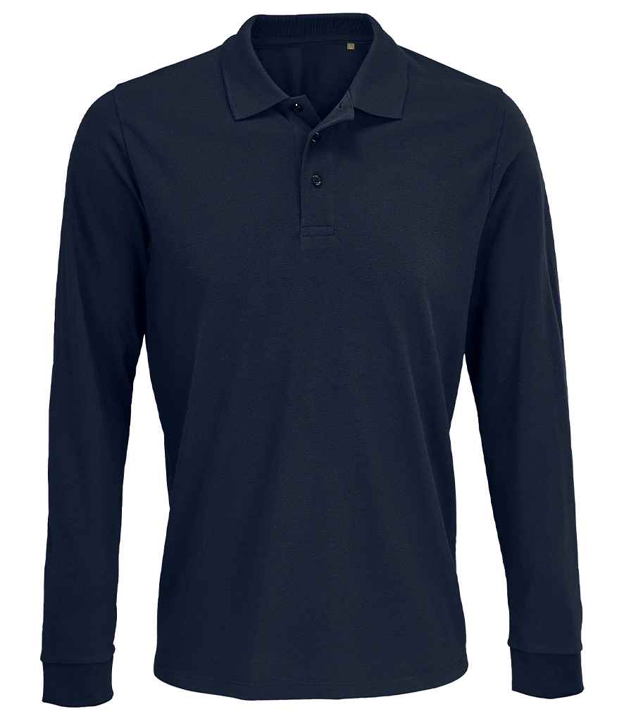 SOL'S Unisex Prime Long Sleeve Piqué Polo Shirt 03983 - French Navy