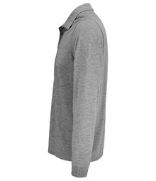 SOL'S Unisex Prime Long Sleeve Piqué Polo Shirt 03983 - 03983 Grey Marl Side