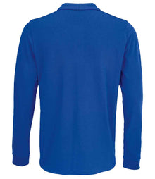 SOL'S Unisex Prime Long Sleeve Piqué Polo Shirt 03983 - 03983 Royal Blue Back