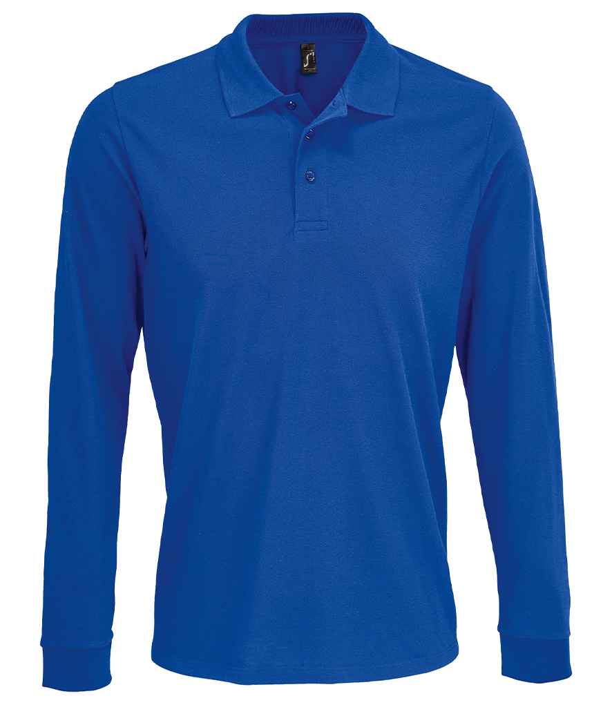 SOL'S Unisex Prime Long Sleeve Piqué Polo Shirt 03983 - Royal Blue