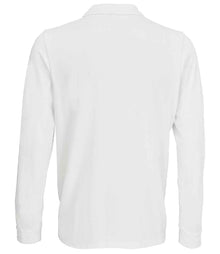 SOL'S Unisex Prime Long Sleeve Piqué Polo Shirt 03983 - 03983 White Back