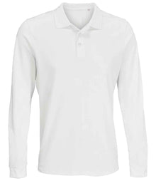 SOL'S Unisex Prime Long Sleeve Piqué Polo Shirt 03983 - White