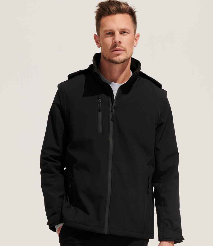 SOL'S Unisex Falcon 3-in-1 Soft Shell Jacket 03995 - 03995 Black Model