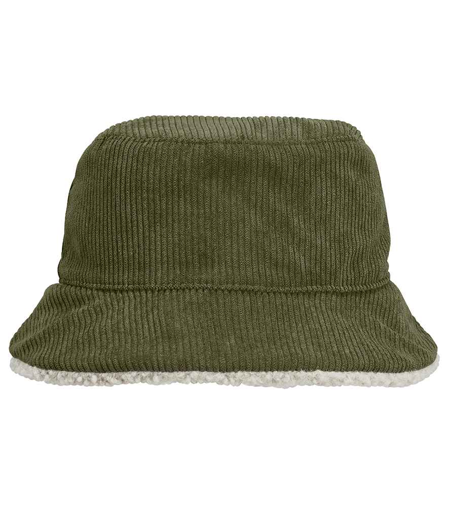 SOL'S Unisex 2-in-1 Reversible Sherpa and Velvet Bucket Hat 03998 - Army/Shear Beige