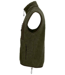 SOL'S Unisex Fury Sherpa Bodywarmer 04041 - 04041 Army/Dark Army Side