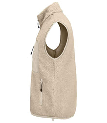 SOL'S Unisex Fury Sherpa Bodywarmer 04041 - 04041 Shear Beige/Beige Side